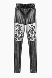 DARK IN LOVE Black Gothic Sexy Lace Flower Leggings Vintage Steampunk Party - Picture 1 of 21