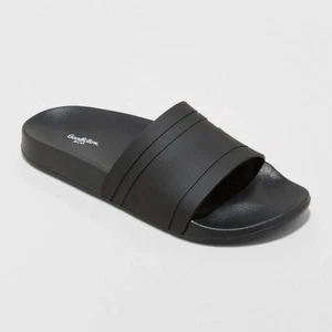 Goodfellow & Co neu Herren Größe L 11-12 schwarz Ricky Schlappen Sandalen - Bild 1 von 1