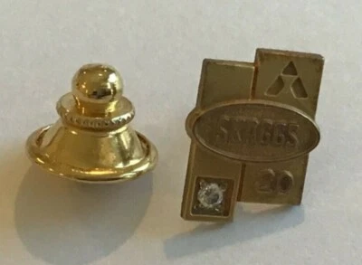 Prendedor de colección Skaggs farmacia 20 años empleado relleno de oro con diamante probado AF-68 Foto 1 de 3