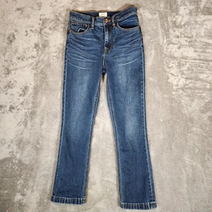 J. Crew Jeans Donna 9" 26X26 (Etichetta 25) Billie Demi-Boot Crop Jeans E7755 - Foto 1 di 15