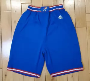 2014 Adidas KANSAS JAYHAWKS Logo NCAA Basketball Team Athletic Shorts YOUTH XL - Picture 1 of 9