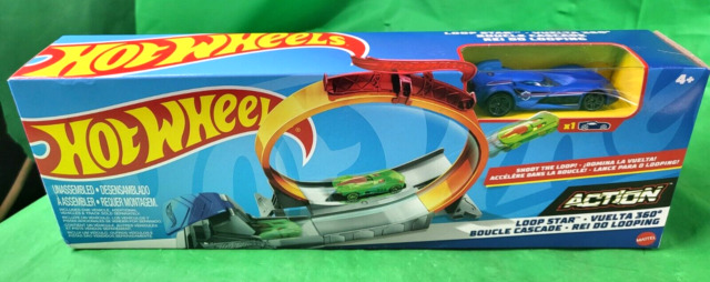 Pista Hot Wheels Loop Star Vuelta 360 Rei do Looping Mattel - Azul