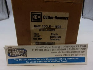 15CLE-150E-CUTLER-HAMMER-FUSE-15.5KV-150E AMP-STYLE 5980C84G10 - Picture 1 of 5