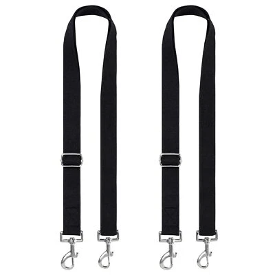 2 Pcs Adjustable Horse Blanket Sheet Leg Straps with Double Swivel Snaps - Image 1 of 4