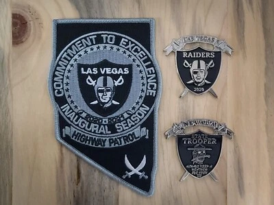 NHP Las Vegas Raiders Inaugural Patch And Coin Set!! Buy It Now $4 shipping!! - Image 1 of 2