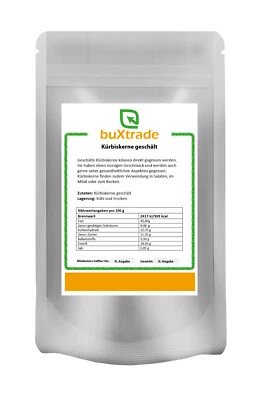 BUXTRADE 2 kg | Semillas de calabaza peladas | Calidad superior | Calidad de alimentos crudos | sin tratar |