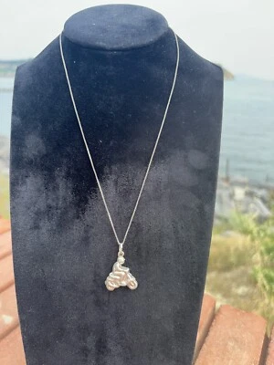 Collana Uomo Scooter Argento 925 - Immagine 1 di 2