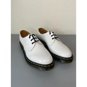 Doc Marten's scarpe eleganti oxford donna US 8 bianco vernice lamper pelle - Foto 1 di 7