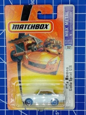 Matchbox Alfa Romeo Giulia Sprint GTA, Blanco, #32, MBX Metal MONMC Foto 1 de 4