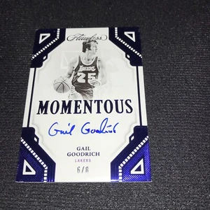 GAIL GOODRICH 2022-23 FLAWLESS MOMENTOUS BLUE AUTOGRAPH LAKERS AUTO 6/8 - Picture 1 of 2