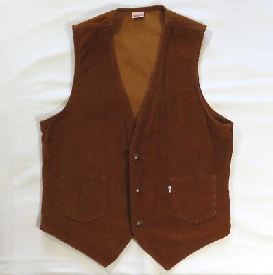 Levi's Vintage Corduroy Vest 1970's USA Feels Unworn Deadstock - Image 1 of 4