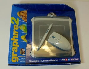 WACOM GRAPHIRE 2 GRAPHICS ART TABLET WITH PEN & MOUSE Grey - Picture 1 of 8