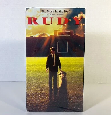 Rudy Movie VHS Tape Sean Astin David Anspaugh 1994 - Vintage Brand New Sealed - Image 1 of 4