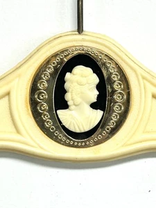VINTAGE NEVCO HEAVY PLASTIC CAMEO WOMEN'S LARGE CLOTHES HANGER - Picture 1 of 4