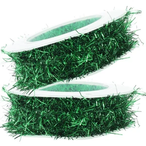 2 Rolls Metal Yarn Hanging Christmas Decorations Decorative Ribbons for Crafts - Picture 1 of 12