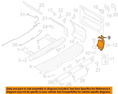 福特原始设备制造商 15 - 19 Transit-150 后保险杠组件-端盖 CK4Z17F774DC — 第 1/2 张图片