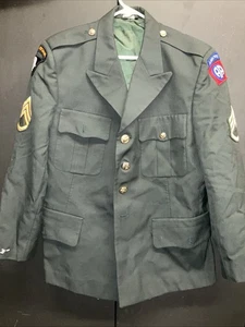 US Military Army Green Coat Dress Blazer Jacket 43LPants 40L Uniform Mens Size - Picture 1 of 15