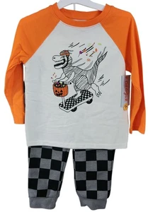 Nwt Size 3T Cat & Jack Dinosaur T-Rex Boy's Halloween Joggers Outfit - Picture 1 of 1