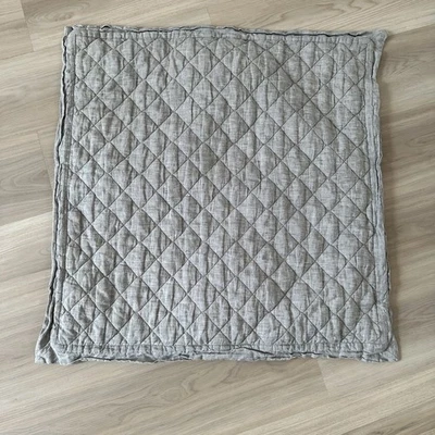 Pottery Barn серый льняной стеганый европейский шам евро  - Изображение 1 из 4