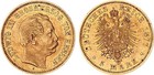 Kaiserreich - Hessen 5 Mark Gold 1877 H Ludwig III. J.215  vz/vz-st  134929