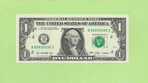 2009 ..UNCIRC $1 B 8980 0090 I .... 2009 $1 B-I NICE NOTE FRN - Picture 1 of 2