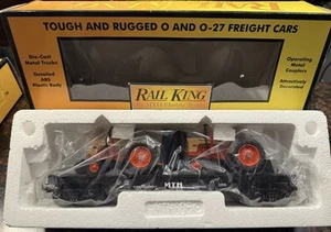 MTH Rail King 30-7642 Farm Equipment Flatcar W- Two ERTL Case Tractors N - Afbeelding 1 van 7