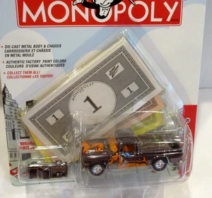 JOHNNY LIGHTNING MONOPOLY 70TH BLACK CHROME 1961 STUDEBAKER CHAMP PICKUP & TOKEN - Picture 1 of 8
