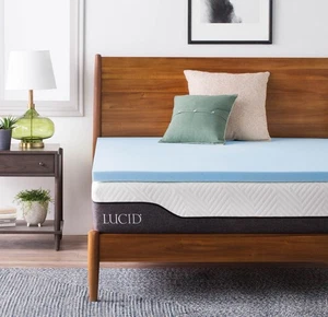 LUCID 2 Zoll belüftete Gel-infundierte Memory Foam Matratzenauflage - Twin - Bild 1 von 9