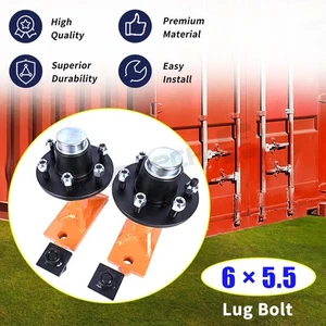 Shipping Container Wheels and Bolt-On Spindle Kit w/o Handle 6x5.5 Lug Yellow - Picture 1 of 7