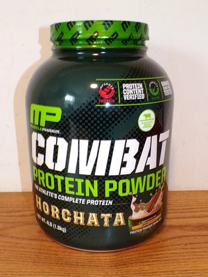 Proteína en polvo MusclePharm MP COMBAT, HORCHATA, 4 libras, 25 g de proteína, 03/2027 Foto 1 de 3