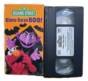 ELMO SAYS BOO VHS 1997 Sesame Street Transylvania Video Tape The Count - Picture 1 of 5