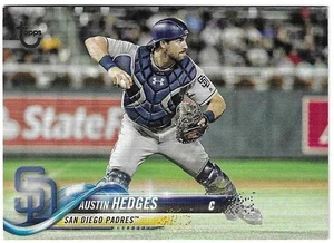 Austin Hedges 2018 TOPPS SERIES 2 BASEBALL PARALLEL CARD #609 Padres SP /99 made - Picture 1 of 2