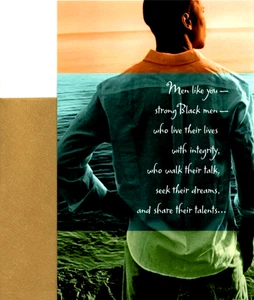 Happy Birthday Strong Black Man African American Integrity Greeting Card - Picture 1 of 3