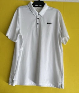 Camisa polo de golf blanca con cuello XL Nike Dri-Fit para hombre - Imagen 1 de 10