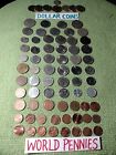 old coin lot...(76 Total €oins)....(59 World Pennies)..(17=$1.00 Coins) ~LOOK~