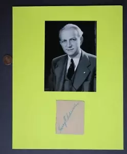 Set autografo e foto epoca anni 40-50 due volte governatore dell'Indiana Henry F. Schricker- - Foto 1 di 1
