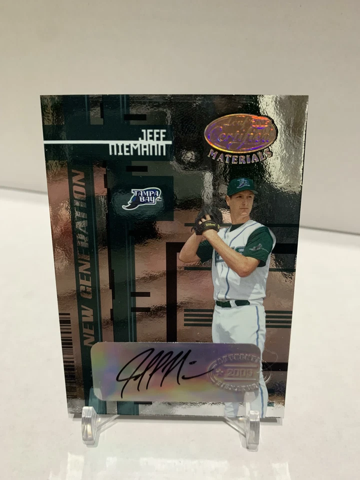 2005 Donruss Leaf Certified Materials Jeff Niemann Auto #'d /299 #218 - Image 1 of 2