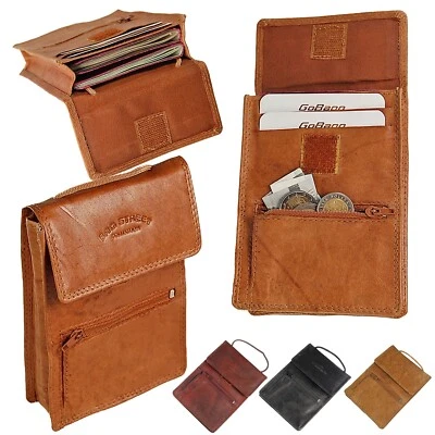 Bag Street großer Brustbeutel Echt Leder Reisepass Umhängebeutel Reise Etui