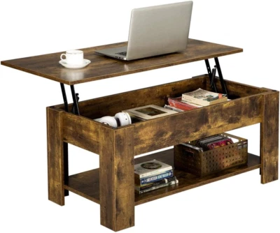 Yaheetech Lift Top Coffee Table with Hidden Compartment and Storage Shelf, Risin - Image 1 of 4