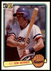 1983 Donruss. Don Werner . Texas Rangers #593