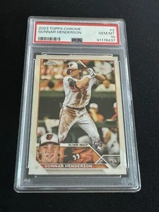 2023 Topps Chrome GUNNAR HENDERSON #2 Rookie Baltimore Orioles PSA 10 - Bild 1 von 2