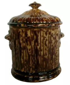 ANTIKE BENNINGTON "ALTERNATE RIB" TABAKDOSE, VERMONT UM 1849 BEEINDRUCKT - Bild 1 von 9