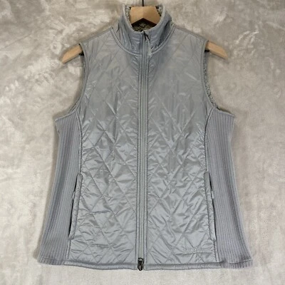 Chaleco LL Bean Mujer Pequeño Acolchado Forrado de Vellón Fitness Cremallera Completa Foto 1 de 4