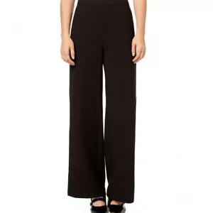 KENSIE NEW Women's Black Double-stripe Pull On Wide-leg Palazzo Pants TEDO - Bild 1 von 2
