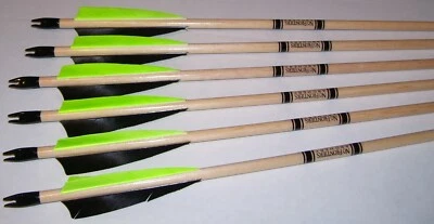 6 MATCHED CEDAR ARROWS  31"  - Image 1 of 4