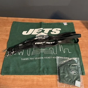 NY Jets NFL Four Lanyards Season Ticket Holders Towel Mask - Picture 1 of 1