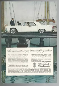 1961 LINCOLN CONTINENTAL advertisement white 4-door Lincoln Continental print ad - Foto 1 di 3