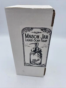 New In The Box Mason Jar &Soap Dispenser - Stainless Steel Lid &Pump, Refillable - Picture 1 of 3