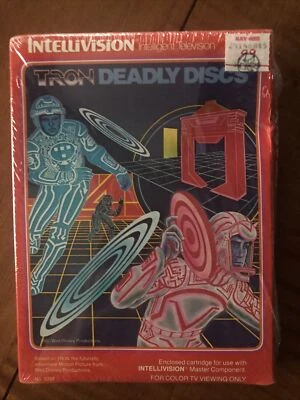 SEALED Vintage Mattel Intellivision TRON DEADLY DISCS Video Game 1982 - Image 1 of 4