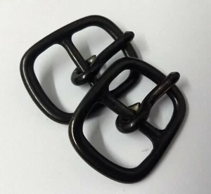 Original britische Militär Ausgabe 5/8" schwarze Metallschnallen für Stirnriemen X2 STD67 - Bild 1 von 3